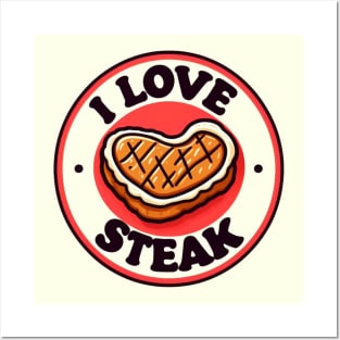 i love steak Posters and Art